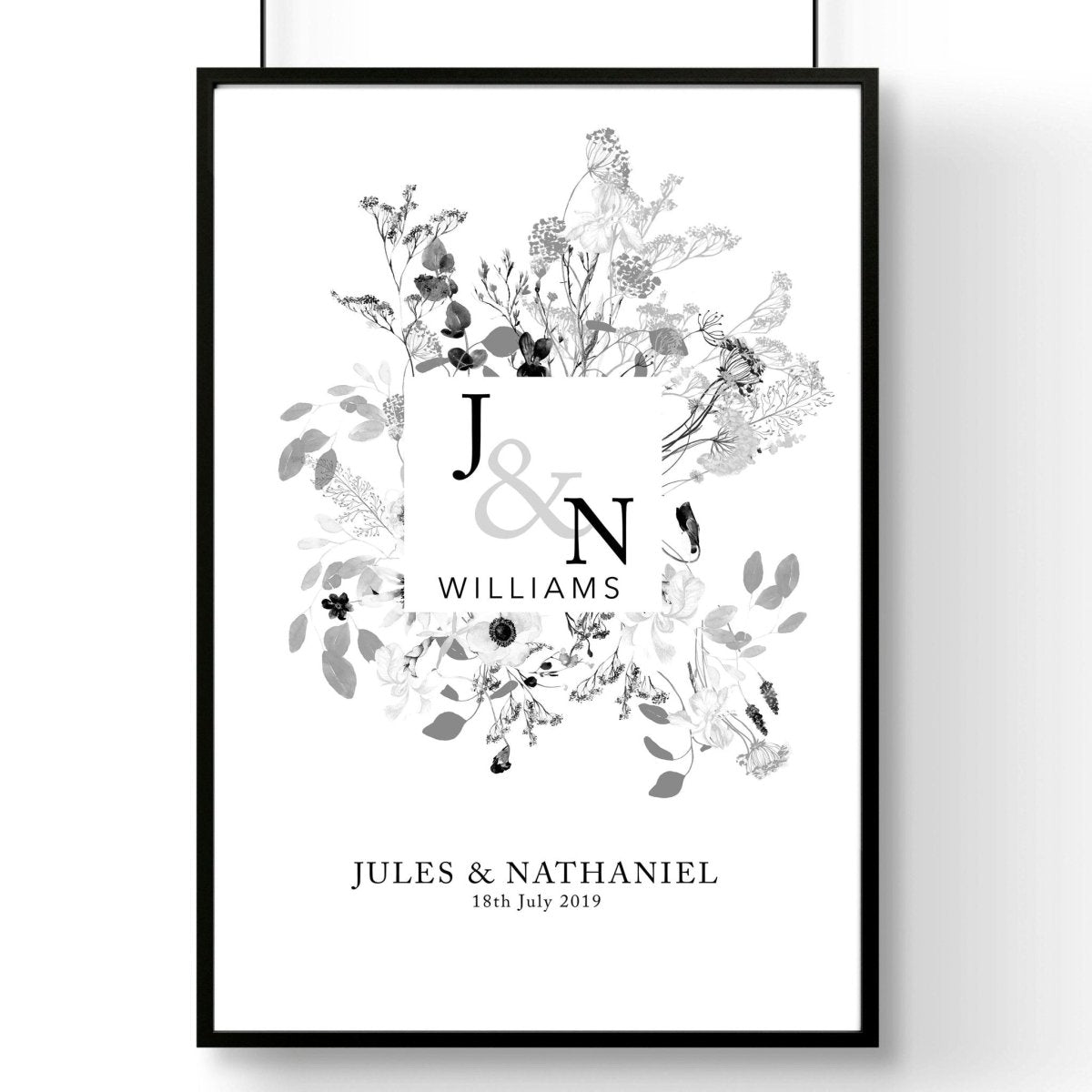 Personalised wedding anniversary gifts | wall art print - Joe’s Haven