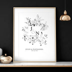 Personalised wedding anniversary gifts | wall art print - Joe’s Haven