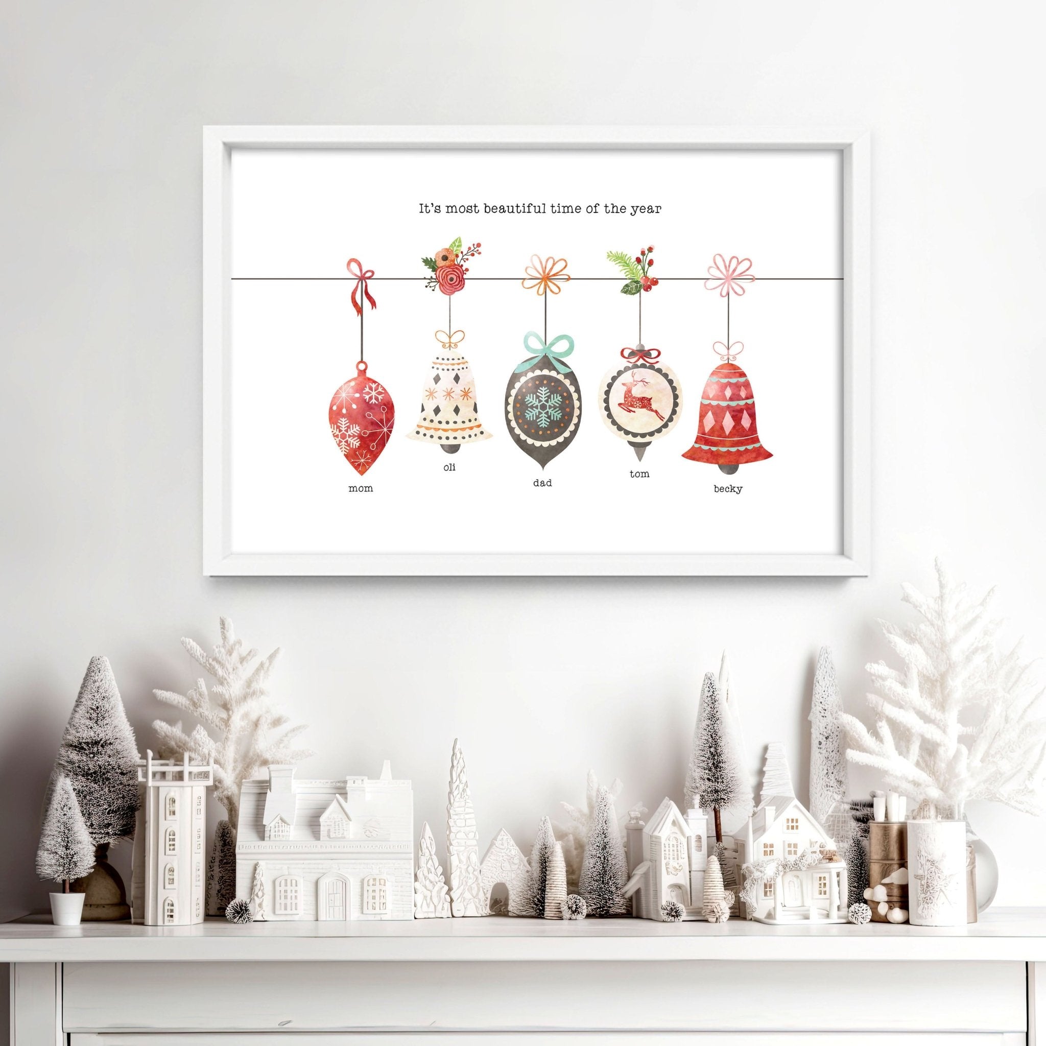 Custom family gifts for Christmas | wall art print