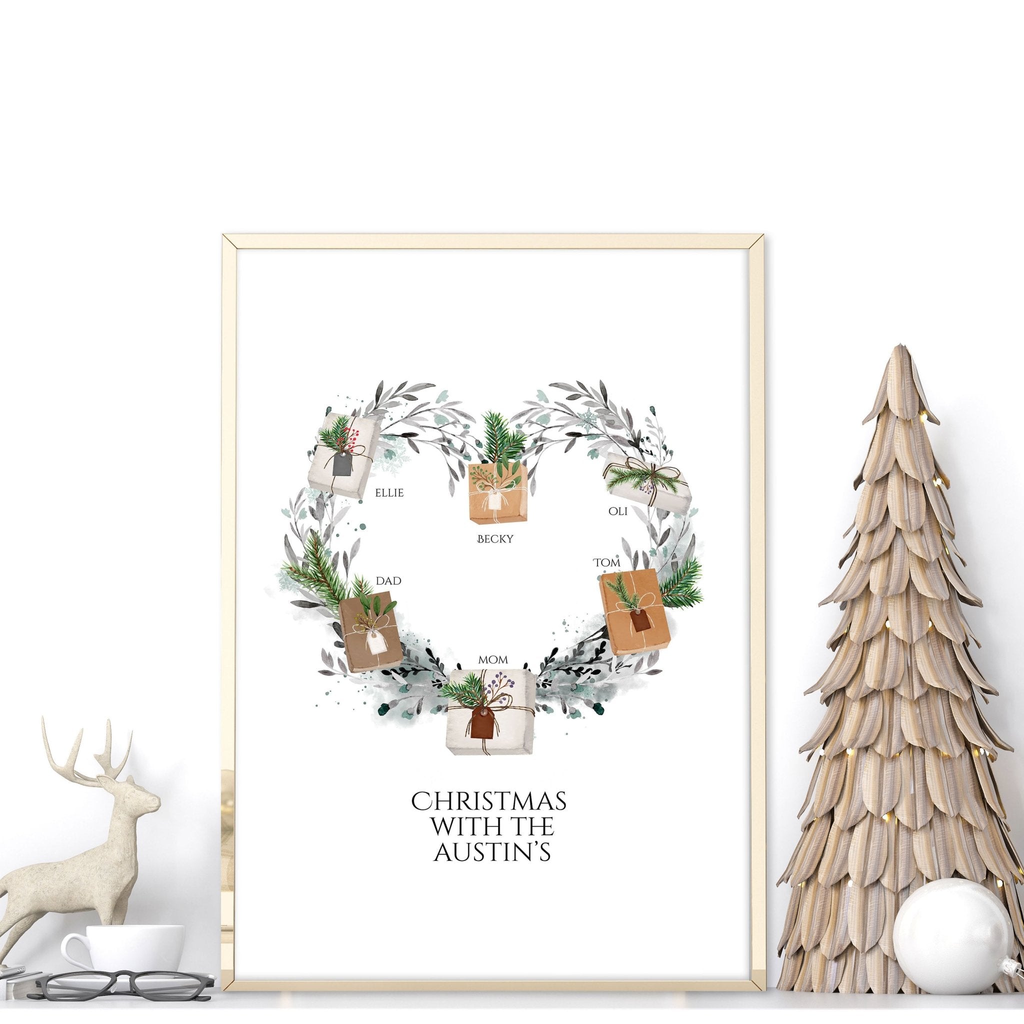 Personalized gift for family wall art