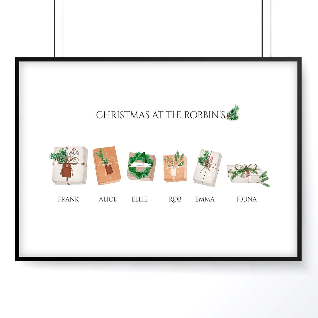 Mom and dad Christmas gifts | Custom Family wall art