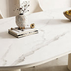 Peru Oval Dining Table, White - Joe’s Haven