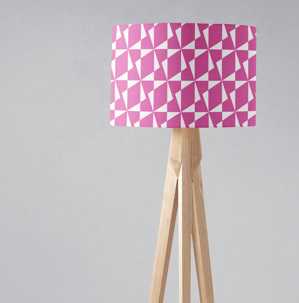 Pink Retro Geometric Lampshade, Ceiling or Table Lamp Shade - Joe’s Haven