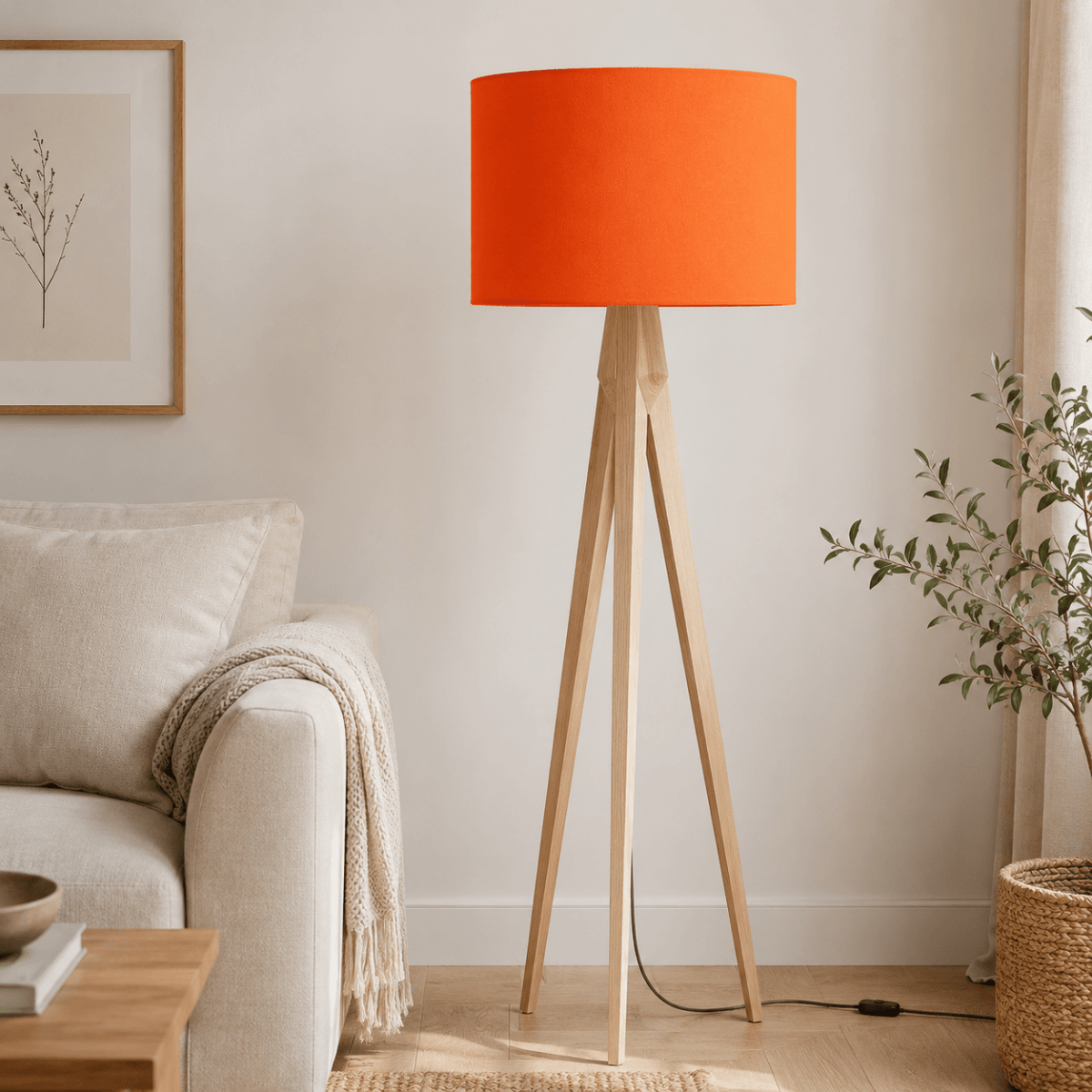 Plain Bright Orange Lampshade, Ceiling or Table Lamp Shade - Joe’s Haven