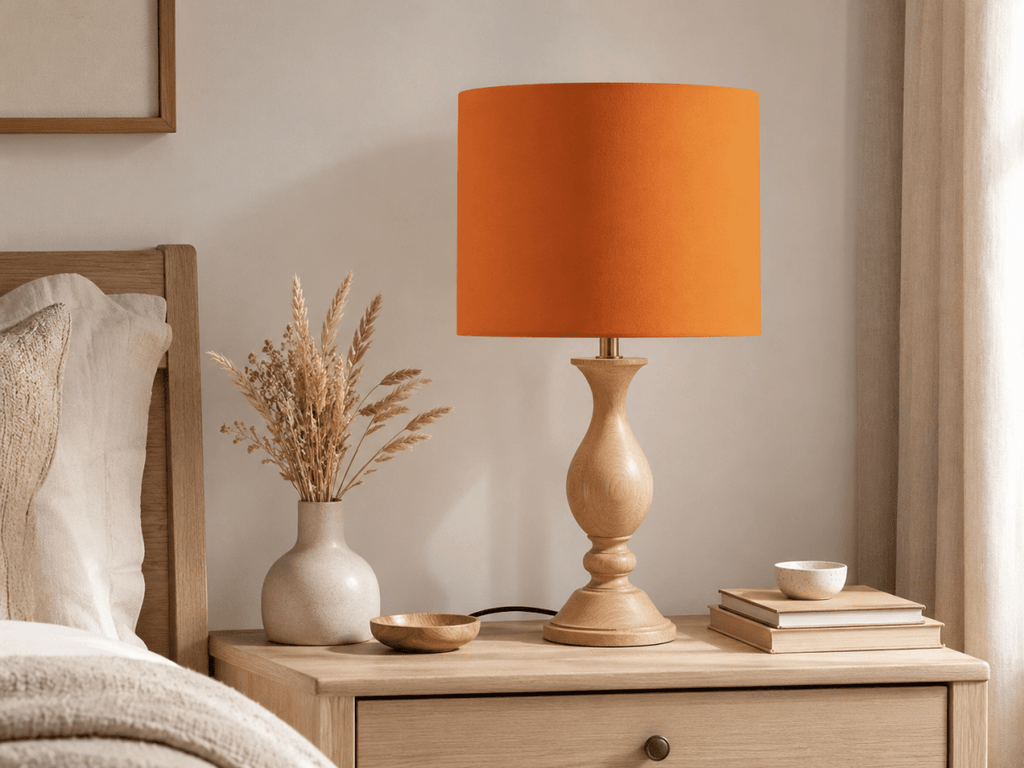 Plain Burnt Orange Lampshade – Handmade UK Ceiling or Table Lamp Shade | Made to Order - Joe’s Haven