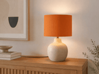 Plain Burnt Orange Lampshade – Handmade UK Ceiling or Table Lamp Shade | Made to Order - Joe’s Haven