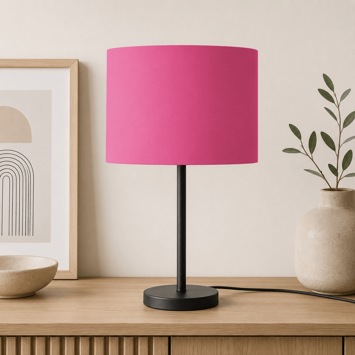 Plain Cerise Pink Lampshade, Ceiling or Table Lamp Shade - Joe’s Haven