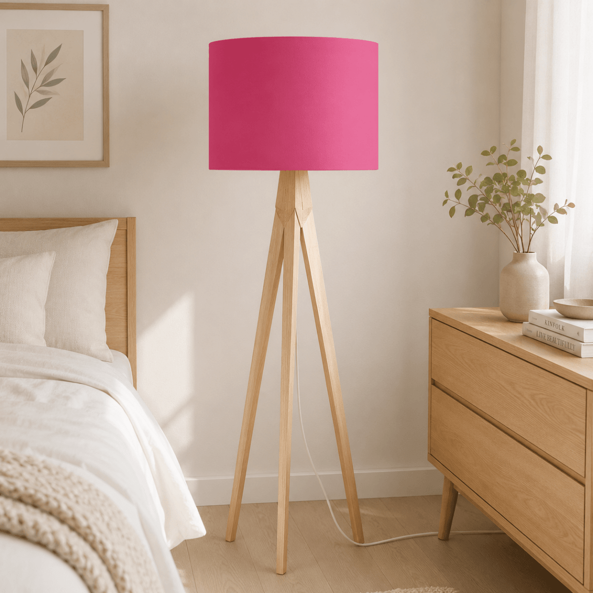 Plain Cerise Pink Lampshade, Ceiling or Table Lamp Shade - Joe’s Haven