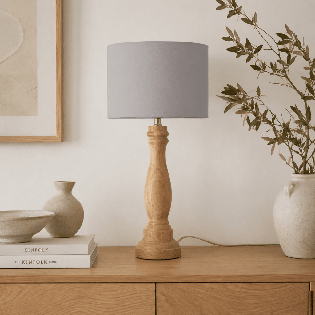 Plain Dove Grey Lampshade, Ceiling or Table Lamp Shade - Joe’s Haven