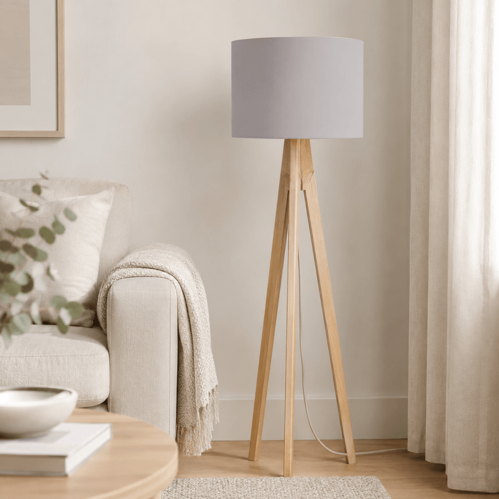 Plain Dove Grey Lampshade, Ceiling or Table Lamp Shade - Joe’s Haven
