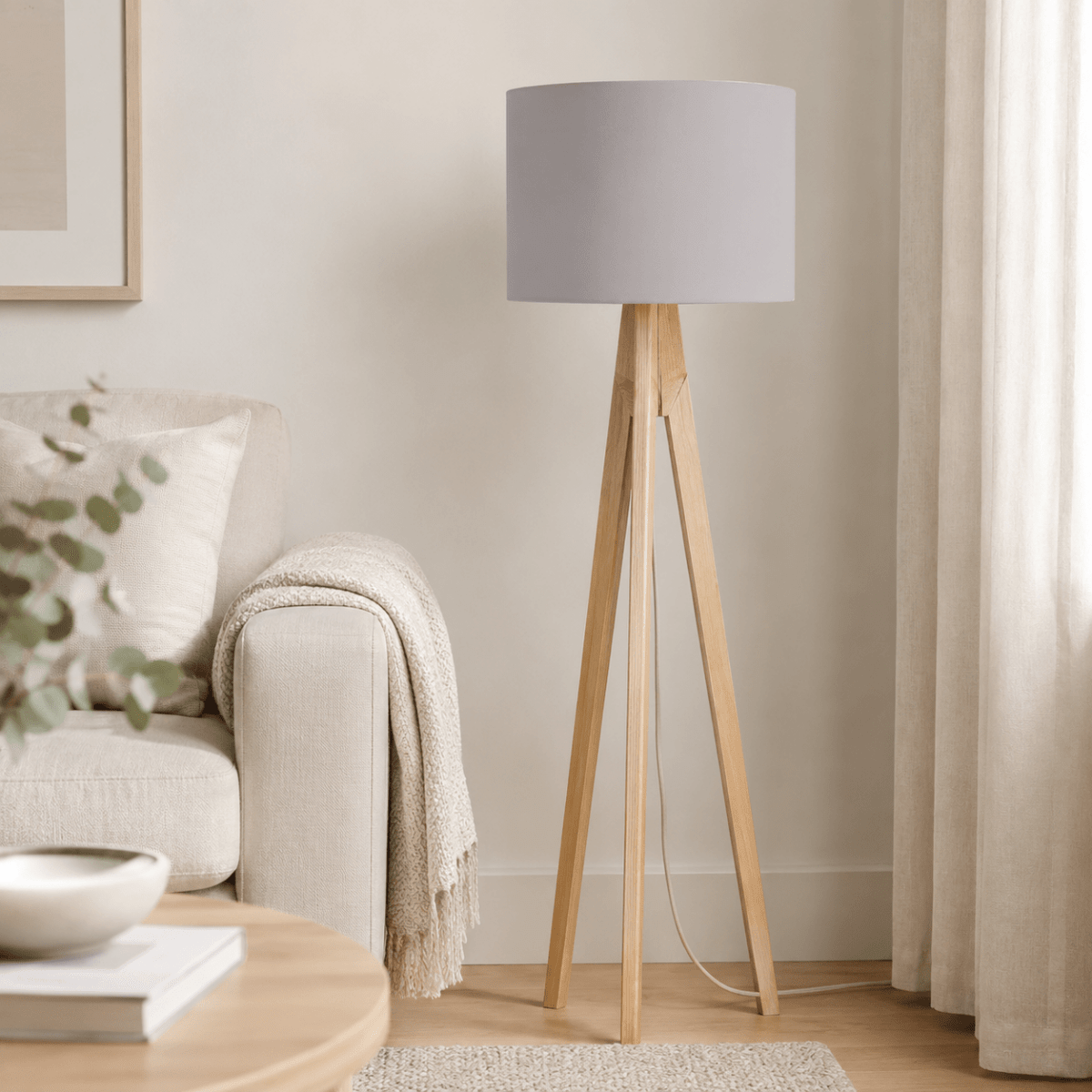 Plain Dove Grey Lampshade, Ceiling or Table Lamp Shade - Joe’s Haven