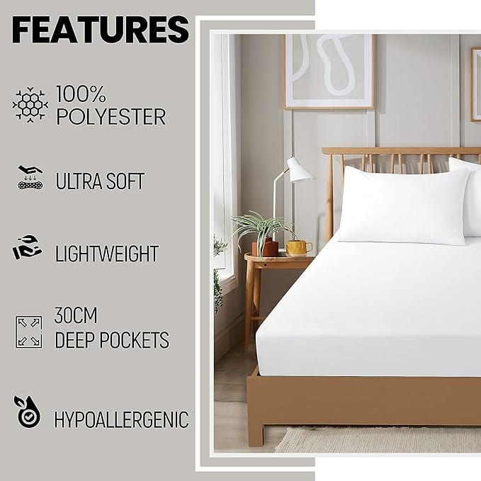 Plain Dye Luxurious Super Soft Fitted Sheets - Joe’s Haven