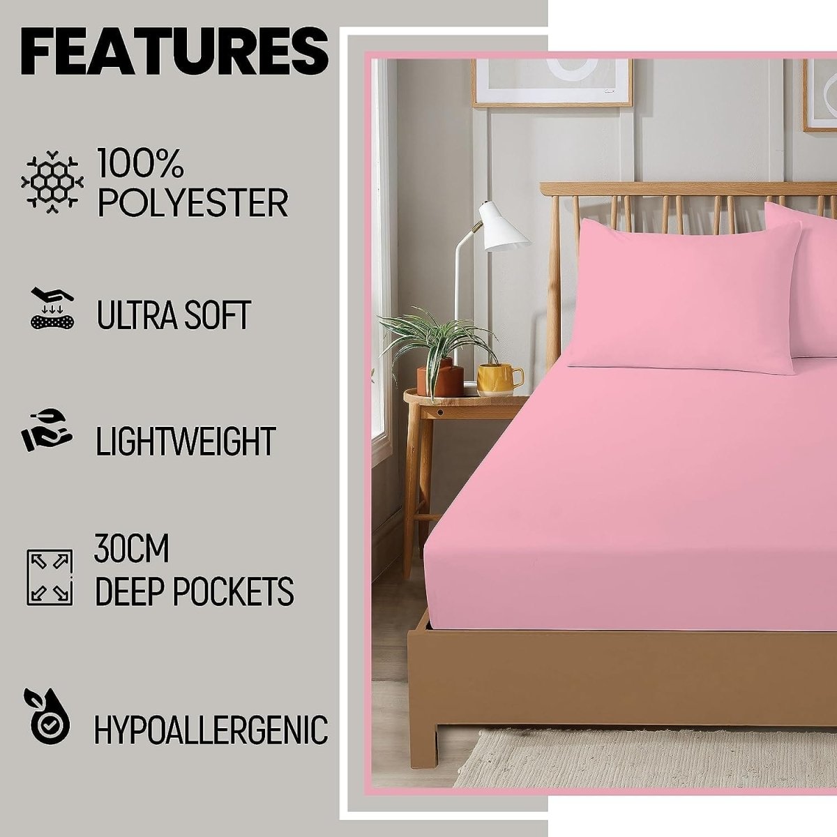 Plain Dye Luxurious Super Soft Fitted Sheets - Joe’s Haven