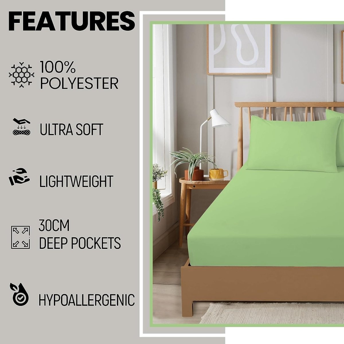 Plain Dye Luxurious Super Soft Fitted Sheets - Joe’s Haven