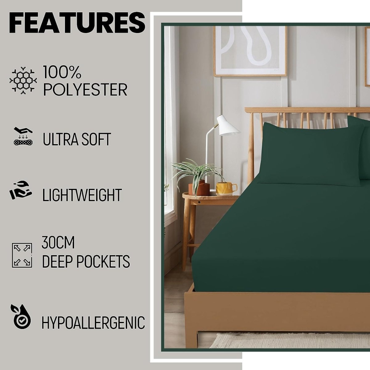 Plain Dye Luxurious Super Soft Fitted Sheets - Joe’s Haven