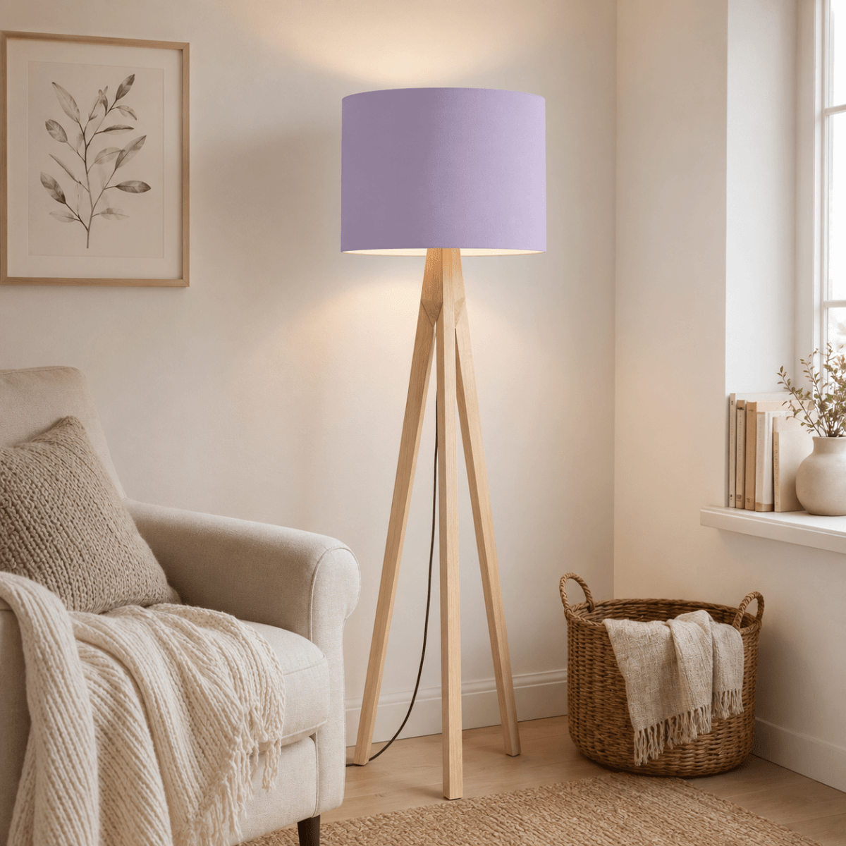 Plain Lavender Lampshade, Lilac Ceiling or Table Lamp Shade - Joe’s Haven