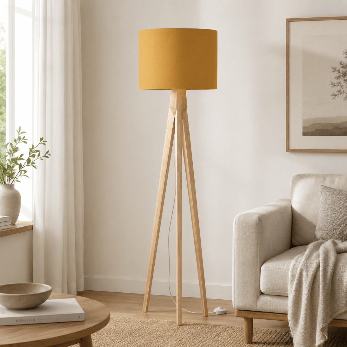 Plain Mustard Lampshade, Yellow Ceiling or Table Lamp Shade - Joe’s Haven