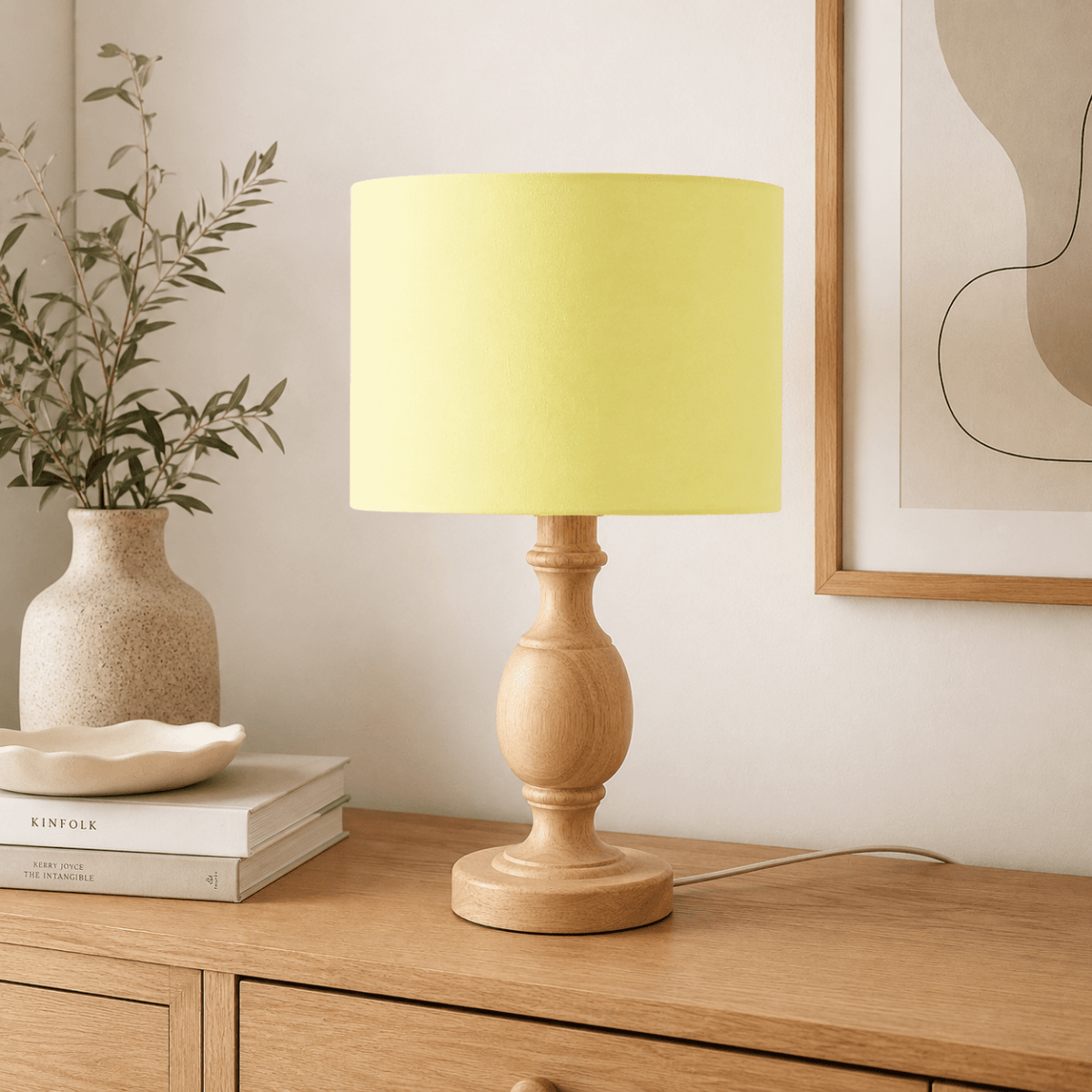 Plain Pale Lemon Lampshade, Ceiling or Table Lamp Shade - Joe’s Haven