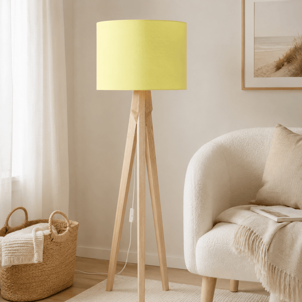Plain Pale Lemon Lampshade, Ceiling or Table Lamp Shade - Joe’s Haven