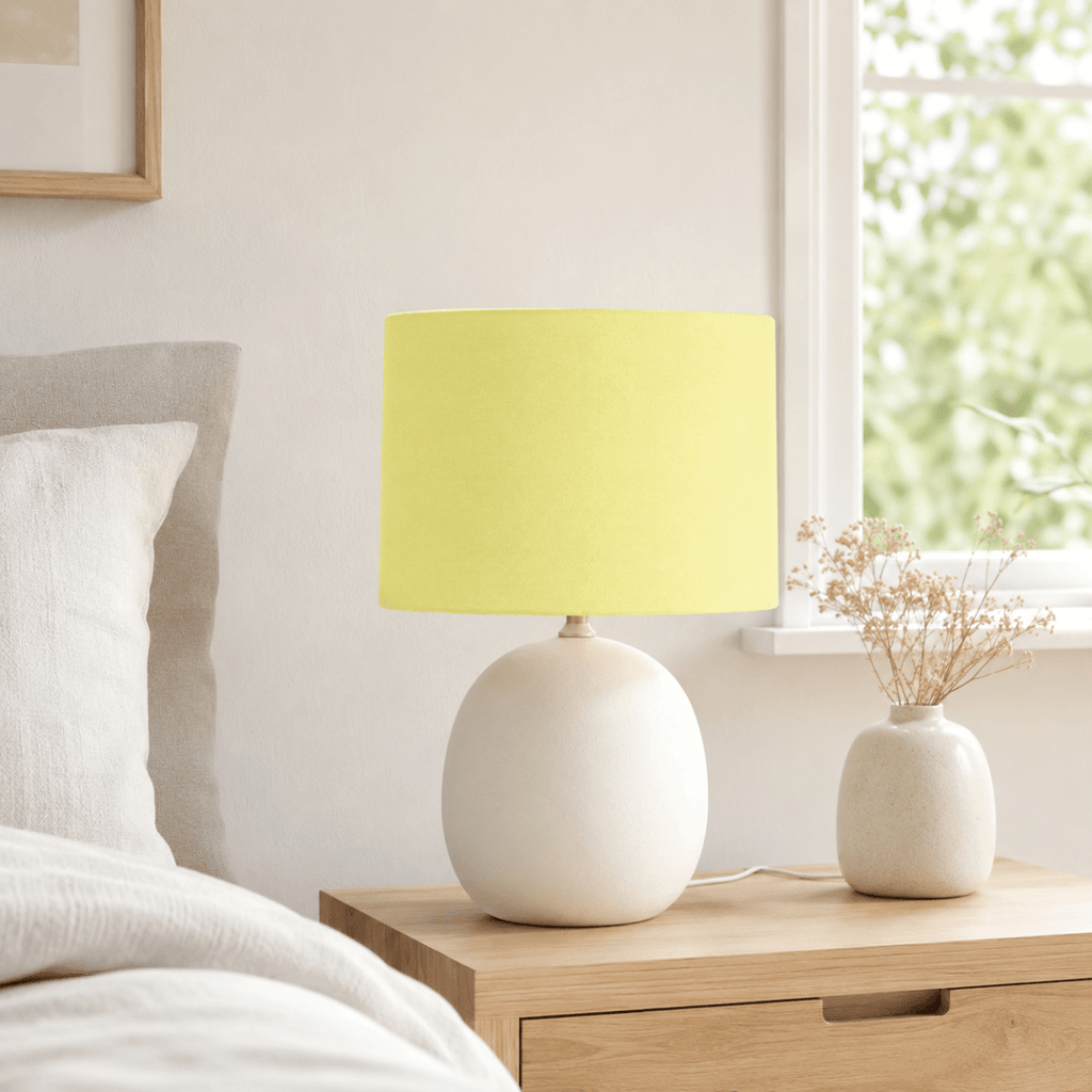 Plain Pale Lemon Lampshade, Ceiling or Table Lamp Shade - Joe’s Haven