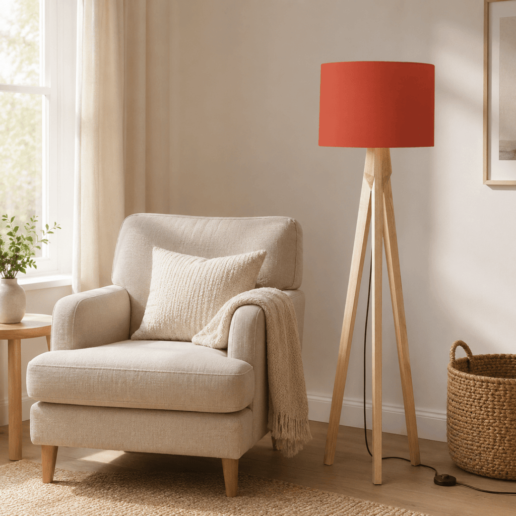 Plain Rust Red Lampshade, Ceiling or Table Lamp Shade - Joe’s Haven