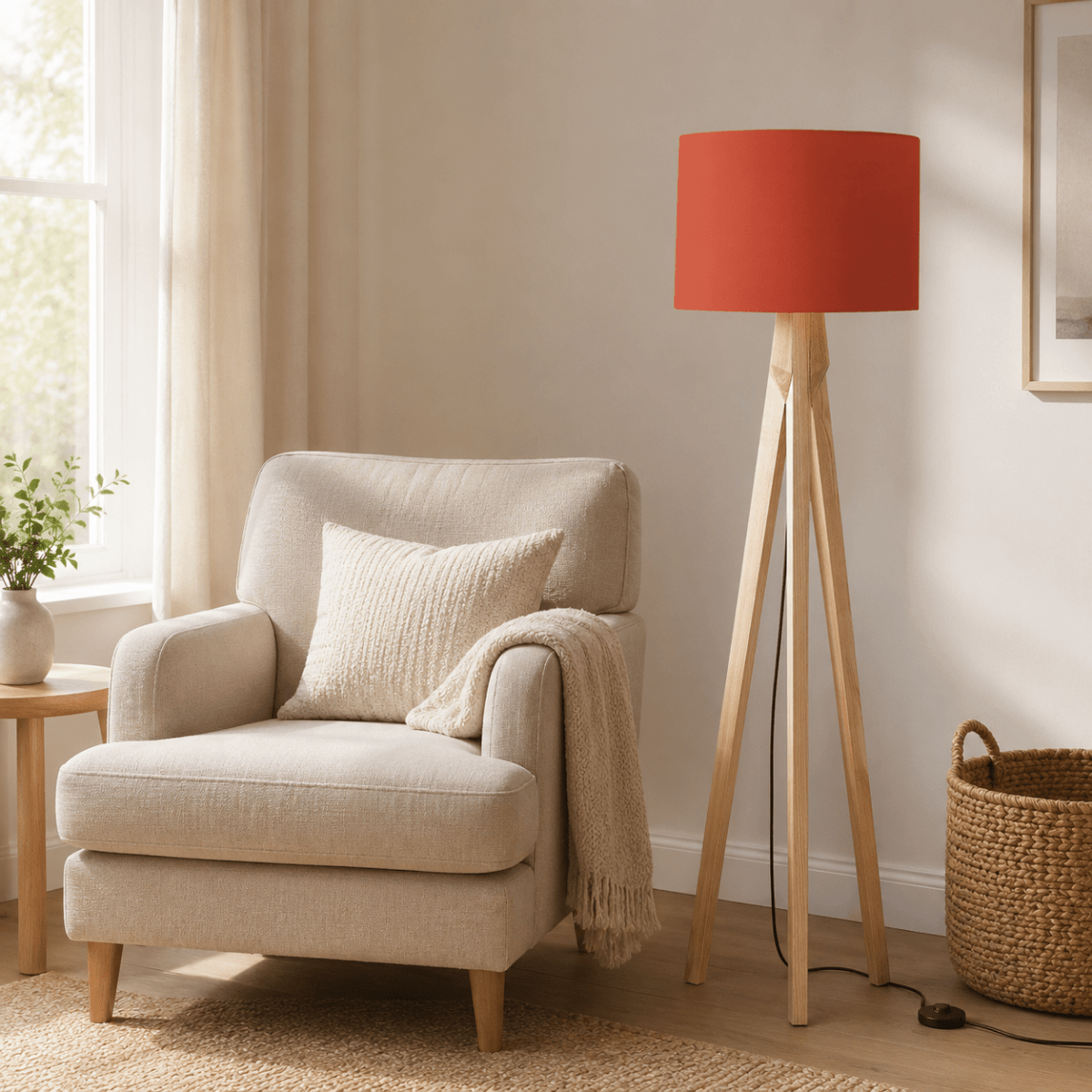Plain Rust Red Lampshade, Ceiling or Table Lamp Shade - Joe’s Haven