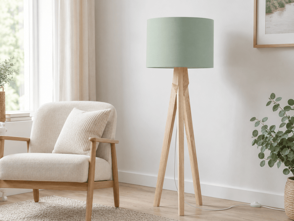 Plain Sage Green Lampshade – Handmade UK, Ceiling or Table Lamp Shade | Made to Order - Joe’s Haven
