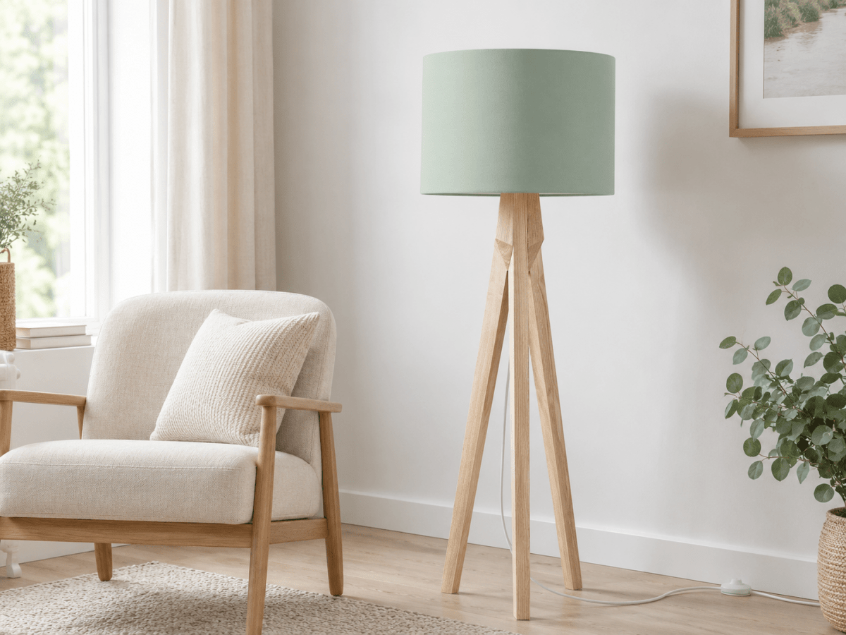 Plain Sage Green Lampshade – Handmade UK, Ceiling or Table Lamp Shade | Made to Order - Joe’s Haven