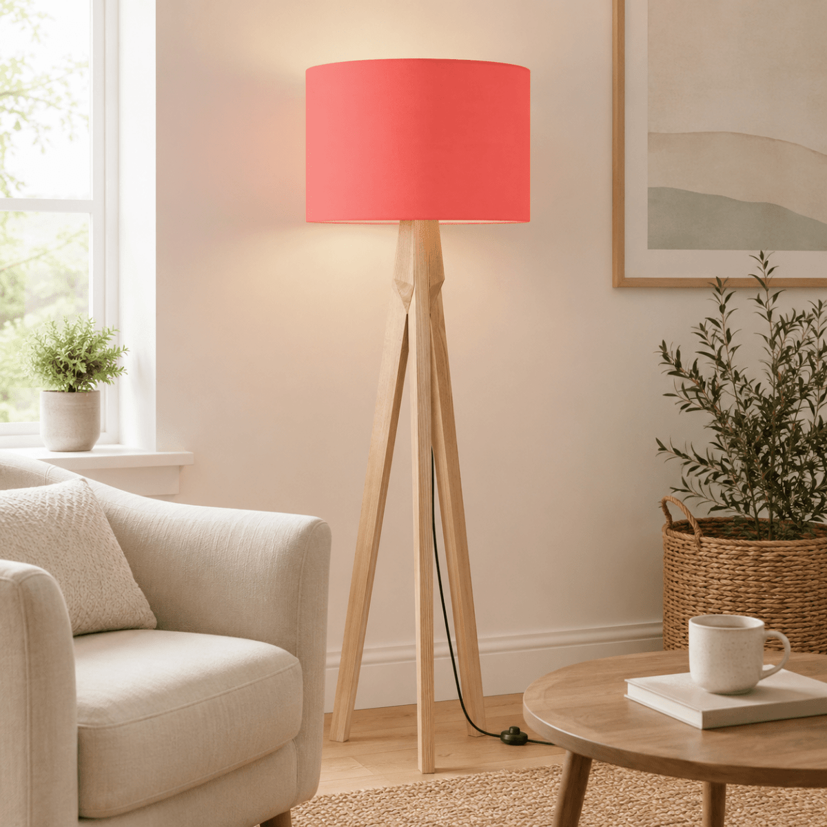 Plain Salmon Pink Lampshade, Ceiling or Table Lamp Shade - Joe’s Haven