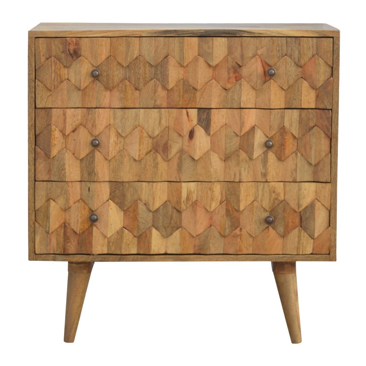 Solid Mango Wood Pineapple Carved Chest - Joe’s Haven