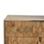 Solid Mango Wood Pineapple Carved Chest - Joe’s Haven