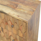 Solid Mango Wood Pineapple Carved Chest - Joe’s Haven