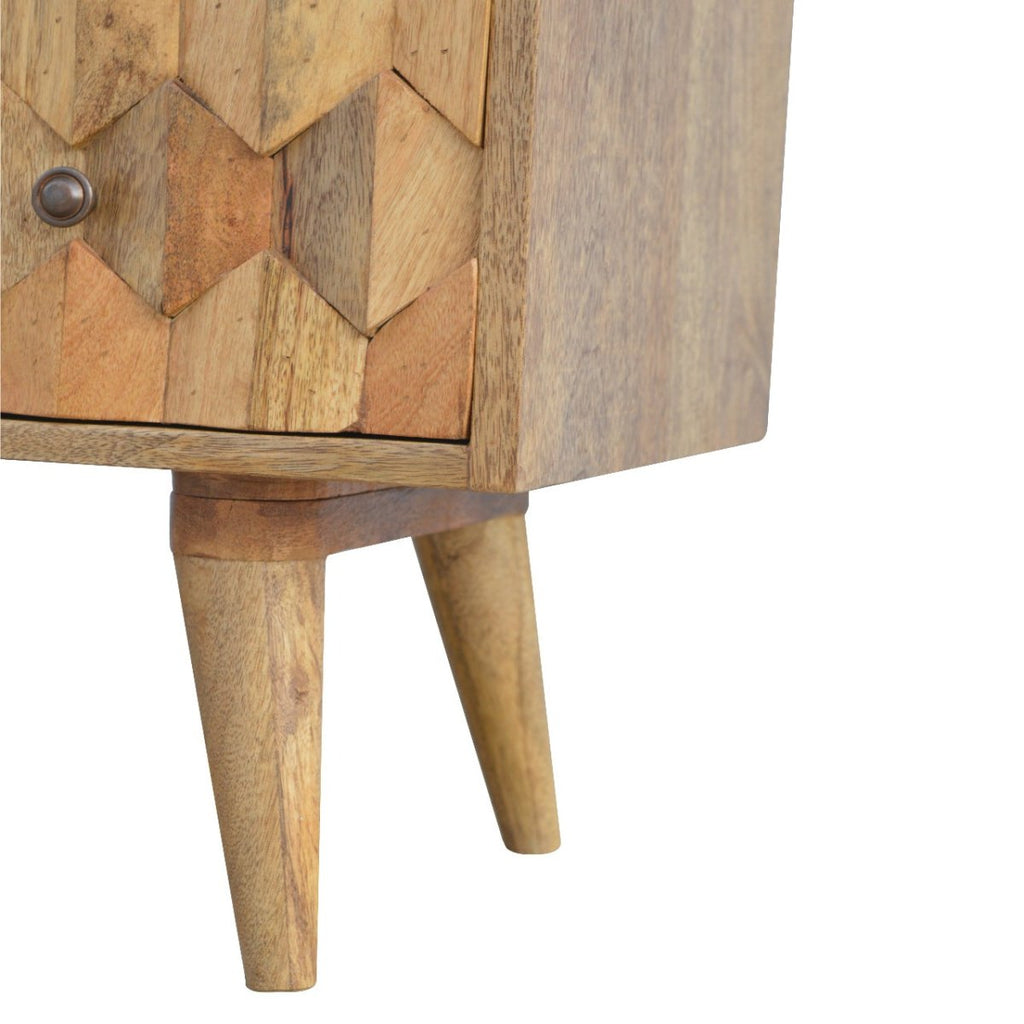 Solid Mango Wood Pineapple Carved Chest - Joe’s Haven