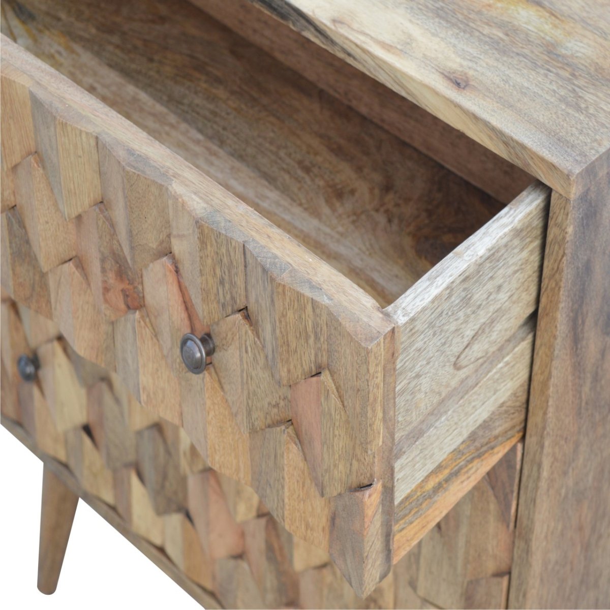 Solid Mango Wood Pineapple Carved Chest - Joe’s Haven