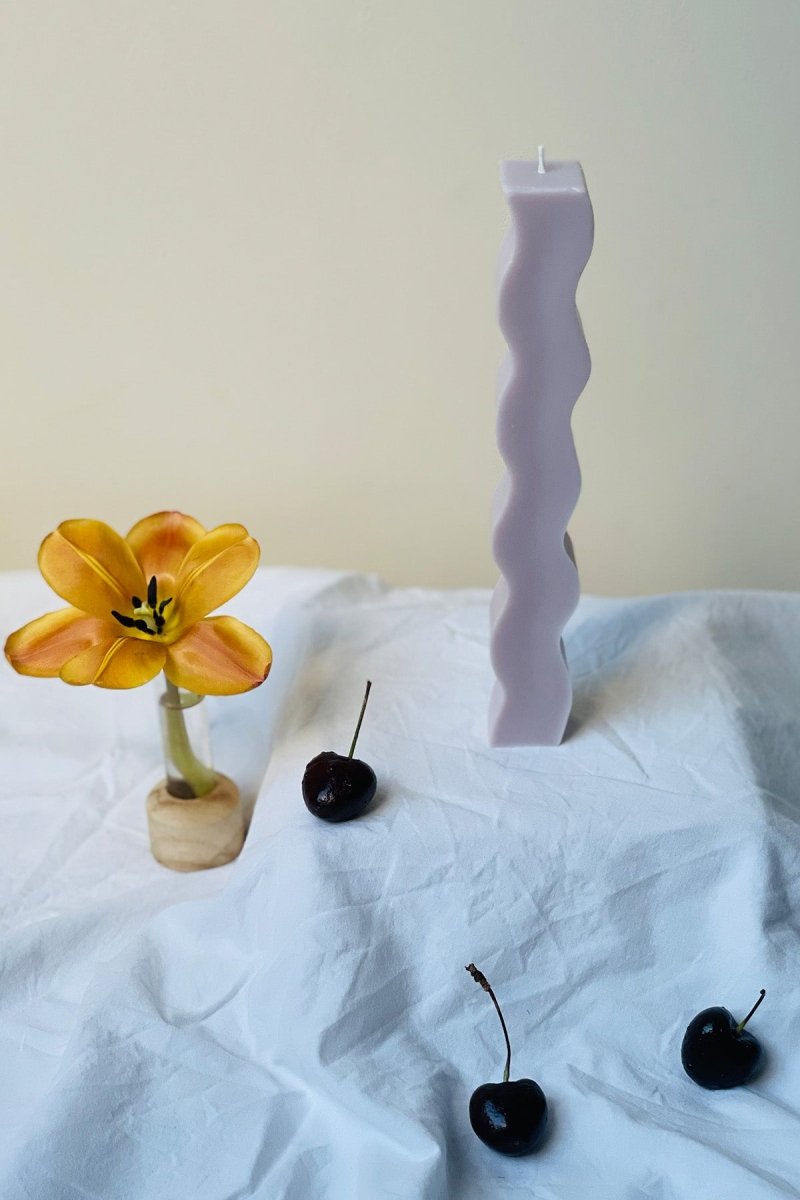 Wavy Pillar Candle - Joe’s Haven