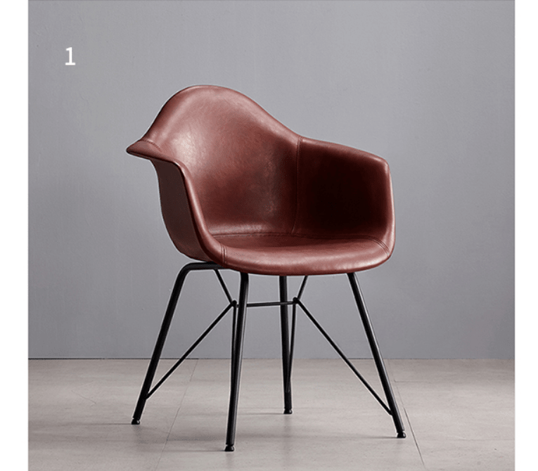 A Set of 2 Bobby Dining Chairs, Distressed Leather - Joe’s Haven