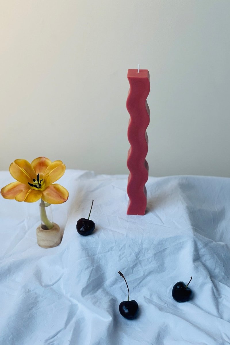 Wavy Pillar Candle - Joe’s Haven
