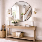 Rei - Extra Large Round Black Metal Circle Mirror - 120cm x 120cm - Joe’s Haven