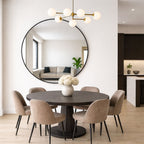 Rei - Extra Large Round Black Metal Circle Mirror - 120cm x 120cm - Joe’s Haven