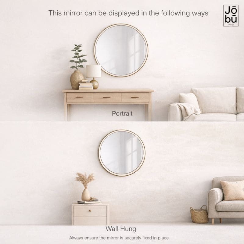 Rei - Extra Large Round Black Metal Circle Mirror - 150cm x 150cm - Joe’s Haven