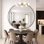 Rei - Extra Large Round Black Metal Circle Mirror - 150cm x 150cm - Joe’s Haven