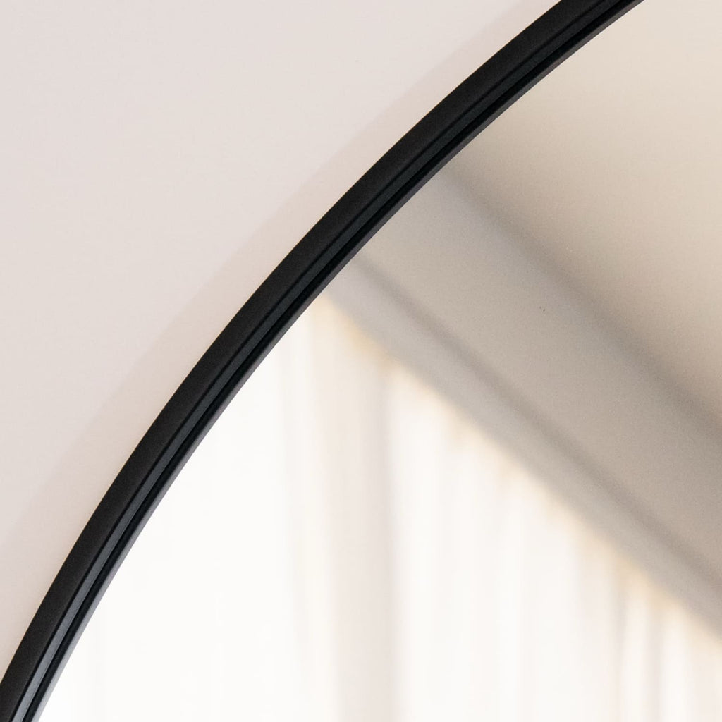 Rei - Extra Large Round Black Metal Circle Mirror - 150cm x 150cm - Joe’s Haven