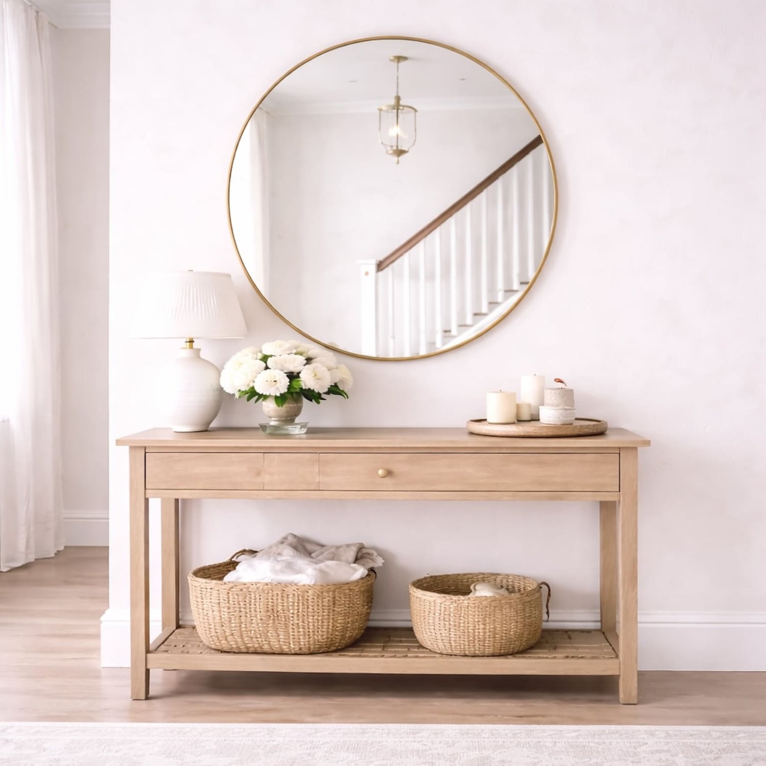 Rei - Extra Large Round Gold Metal Circle Mirror - 120cm x 120cm - Joe’s Haven