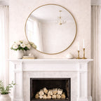 Rei - Extra Large Round Gold Metal Circle Mirror - 120cm x 120cm - Joe’s Haven