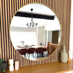 Rei - Extra Large Round Gold Metal Circle Mirror - 120cm x 120cm - Joe’s Haven