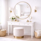 Rei - Extra Large Round Gold Metal Circle Mirror - 120cm x 120cm - Joe’s Haven