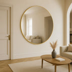 Rei - Extra Large Round Gold Metal Circle Mirror - 150cm x 150cm - Joe’s Haven