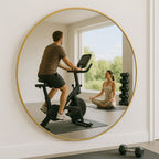 Rei - XXL Round Gold Metal Circle Mirror - 180cm x 180cm - Joe’s Haven