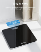 RENPHO Digital Bathroom Scale – High Precision, Black, 280x280mm - Joe’s Haven