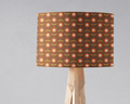 Brown Floral Drum Lampshade, Retro Design Shade for Table, Floor or Ceiling Pendant Light - Joe’s Haven